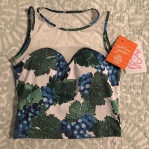 NWT netted sweetheart top XS